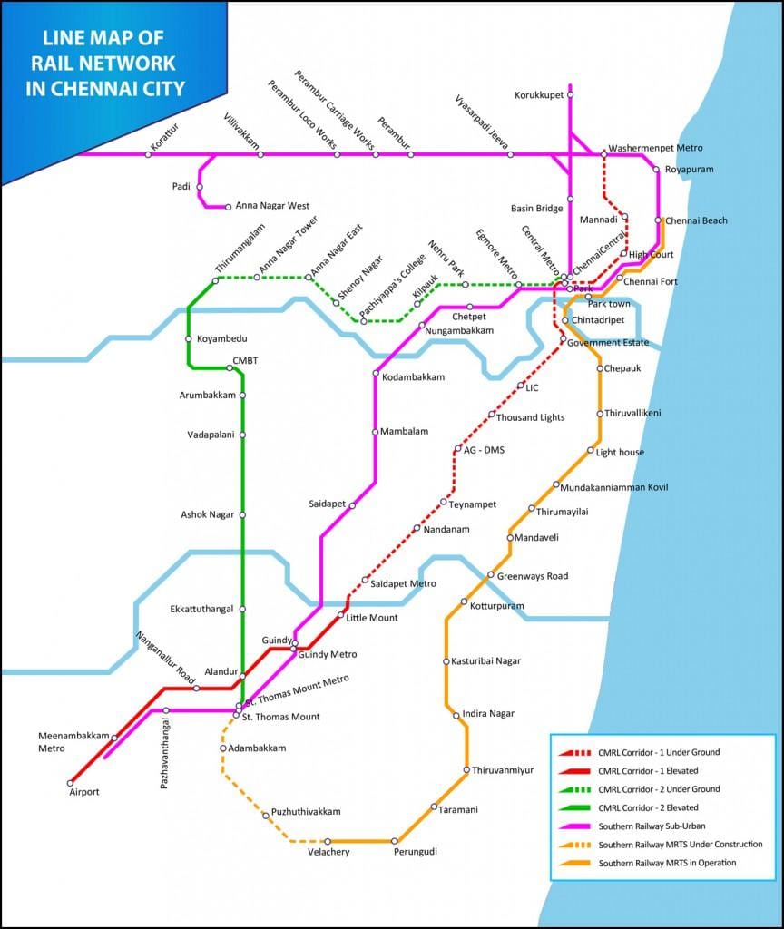 MRTS צ ' נאי מפה